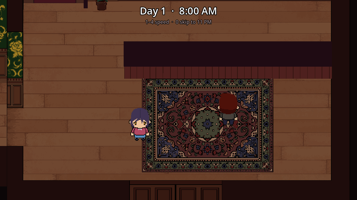 Character on lobby floor